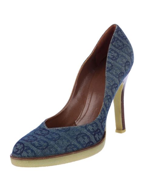 gucci denim pumps|Gucci Pumps for Women .